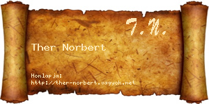 Ther Norbert névjegykártya