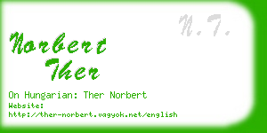 norbert ther business card